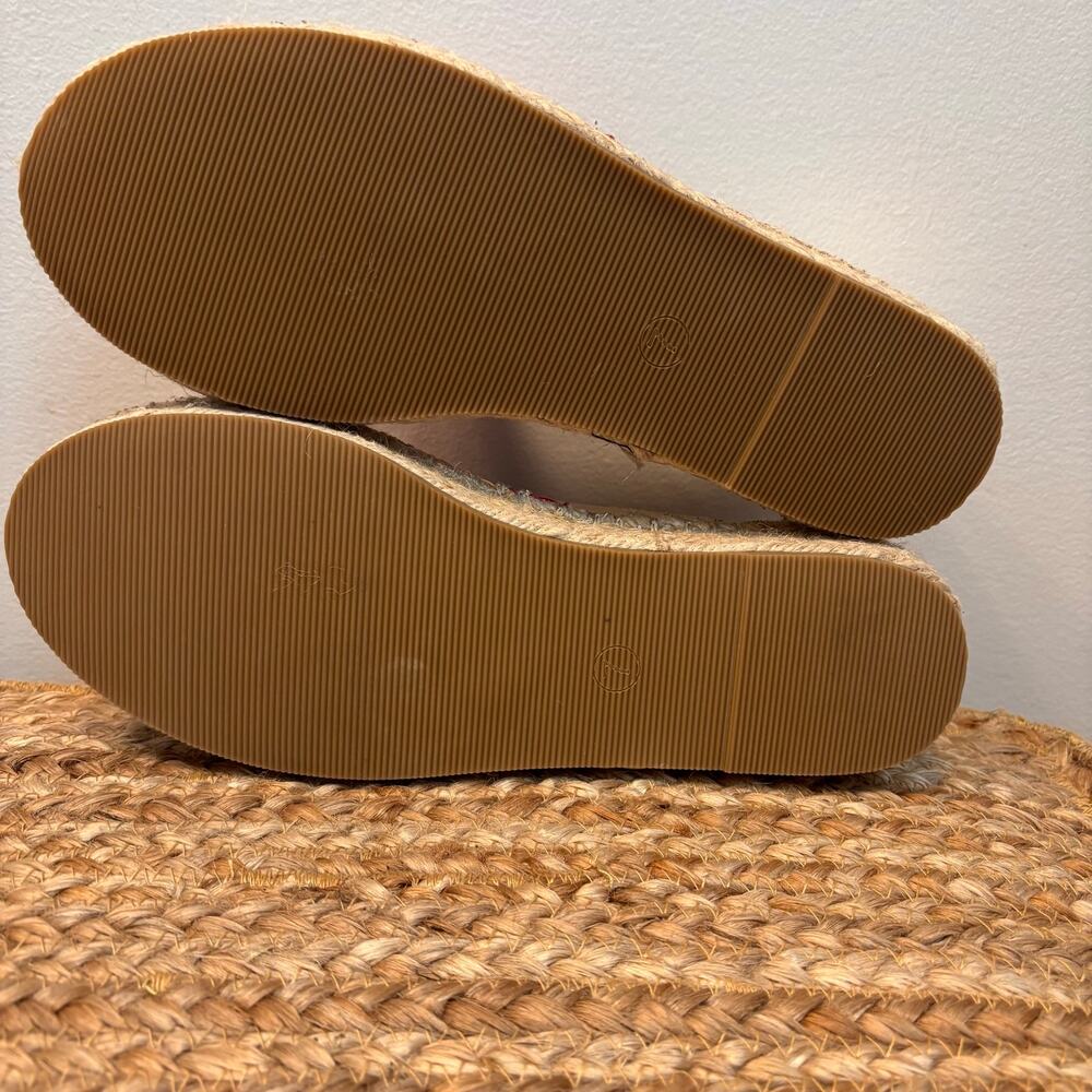 Michelle McDowell Gold Pink Mave Metallic Platform Espadrille Flats Sz7 - Picture 6 of 6